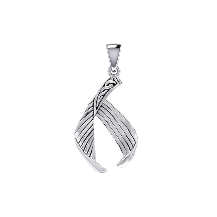 Celtic Mermaid Tail Sterling Silver Pendant TPD5474
