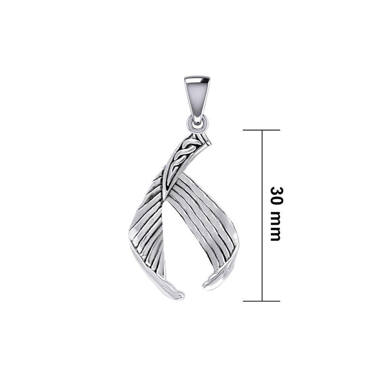 Celtic Mermaid Tail Sterling Silver Pendant TPD5474