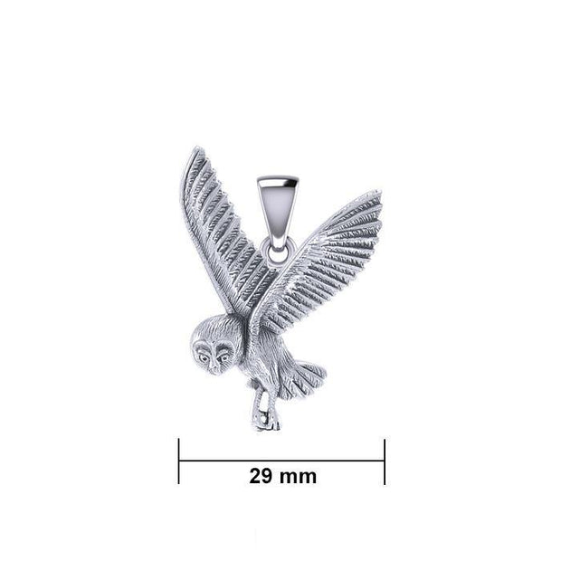 Flying Owl Silver Pendant TPD5476