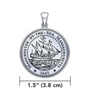 Manchester By The Sea Sterling Silver Pendant Large Version TPD5526