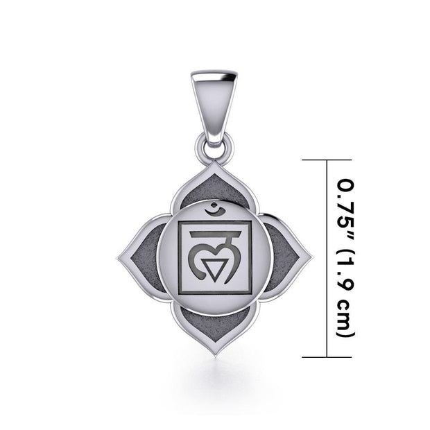 Muladhara Root Chakra Sterling Silver Pendant TPD5625