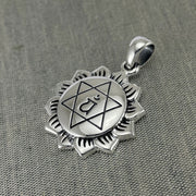 Anahata Heart Chakra Sterling Silver Pendant TPD5628