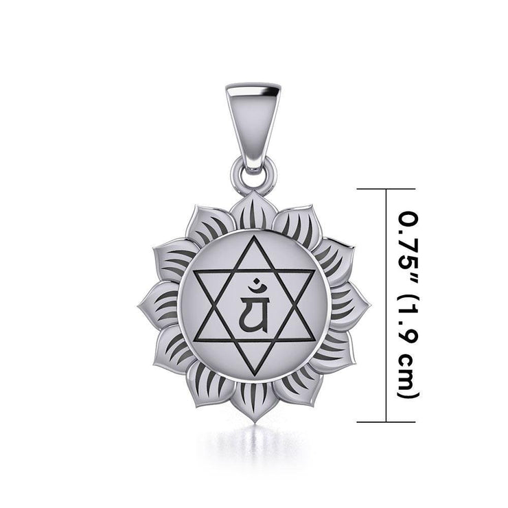 Anahata Heart Chakra Sterling Silver Pendant TPD5628