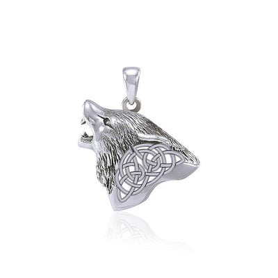 Celtic Wolf Silver Pendant TPD5662