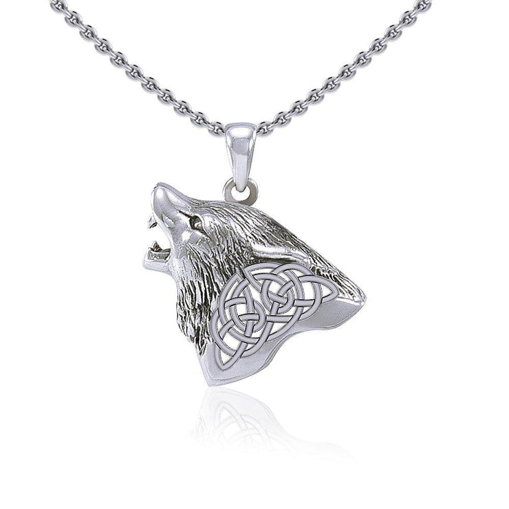 Celtic Wolf Silver Pendant TPD5662