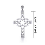 Mandala on Celtic Cross Silver Pendant TPD5665