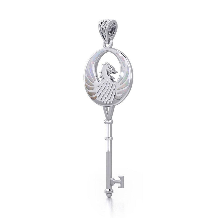 Phoenix Spiritual Enchantment Key Silver Pendant TPD5685