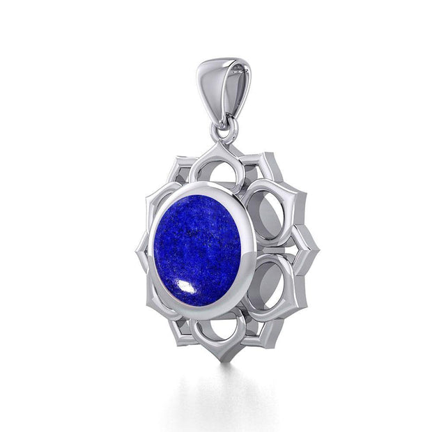 Chakra Silver Pendant with Large Stone TPD5687