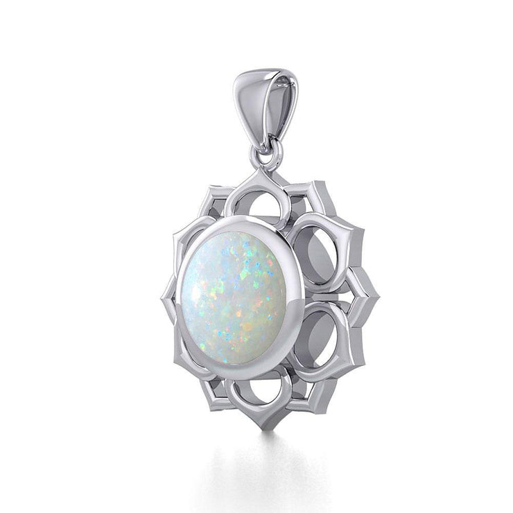 Chakra Silver Pendant with Large Stone TPD5687