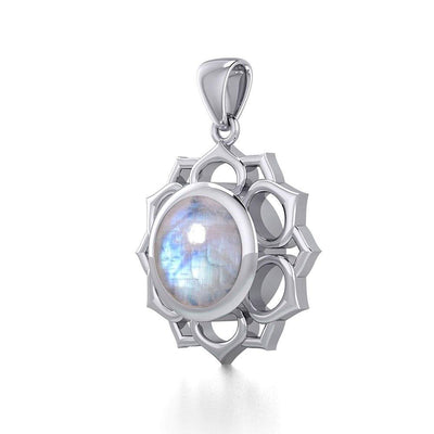 Chakra Silver Pendant with Large Stone TPD5687 Pendant