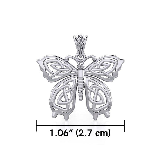 Celtic Butterfly Silver Pendant TPD5688