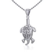 Celtic Sea Turtle Sterling Silver Pendant TPD5689