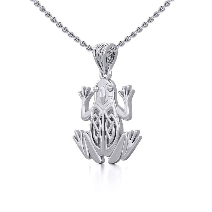 Celtic Frog Silver Pendant TPD5691
