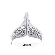 Celtic Spiral Whale Tail Silver Pendant TPD5704