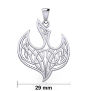 Celtic Knotwork Bird Silver Pendant TPD5716 - Peter Stone Wholesale