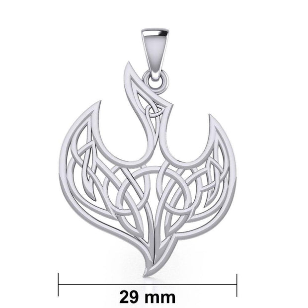 Celtic Knotwork Bird Silver Pendant TPD5716 - Peter Stone Wholesale