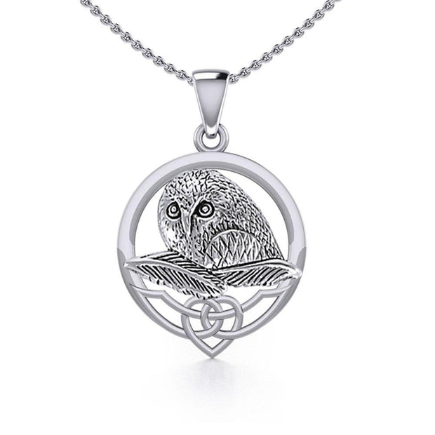 Celtic Owl Silver Pendant TPD5718