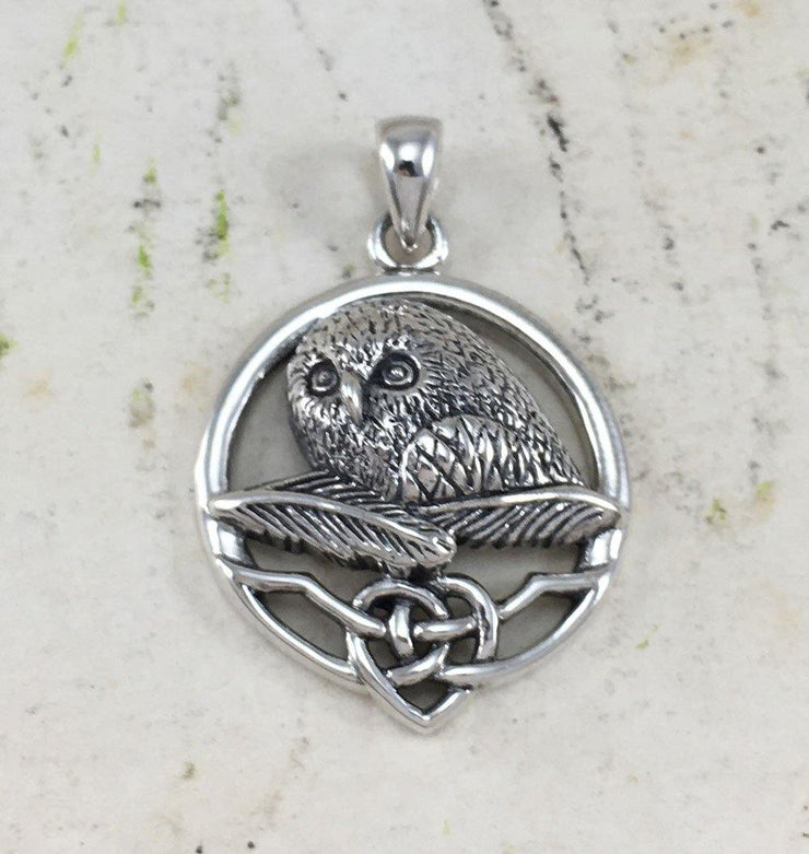 Celtic Owl Silver Pendant TPD5718