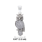 Celtic Horned Owl 3 Dimensional Pendant TPD5721