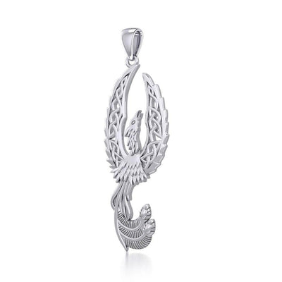 Mythical Celtic Phoenix Silver Pendant TPD5724
