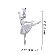 Ballet Pose Silver Pendant TPD5826