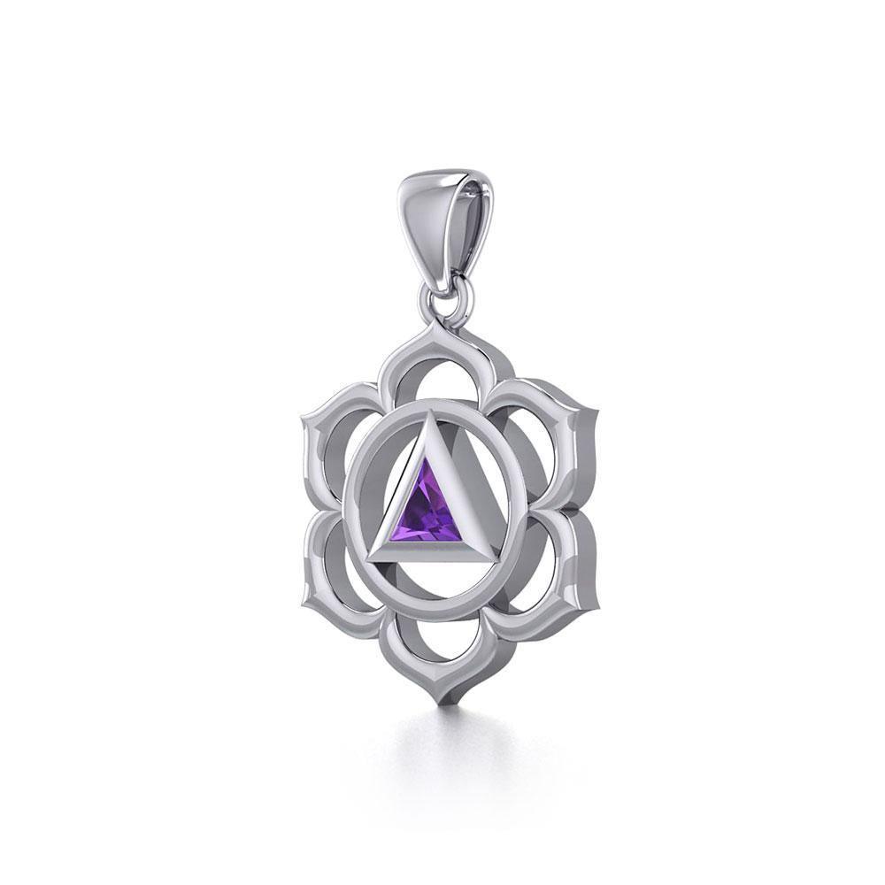 Chakra Recovery Sterling Silver Pendant with Gemstone TPD5838