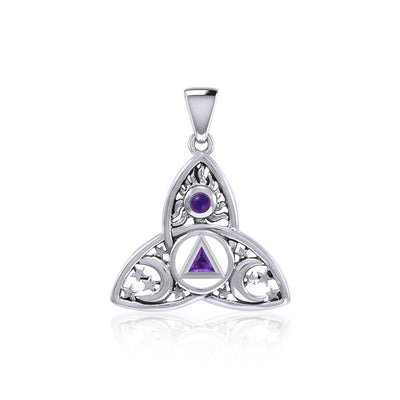 Celtic Trinity Recovery Pendant with Gemstone TPD5842