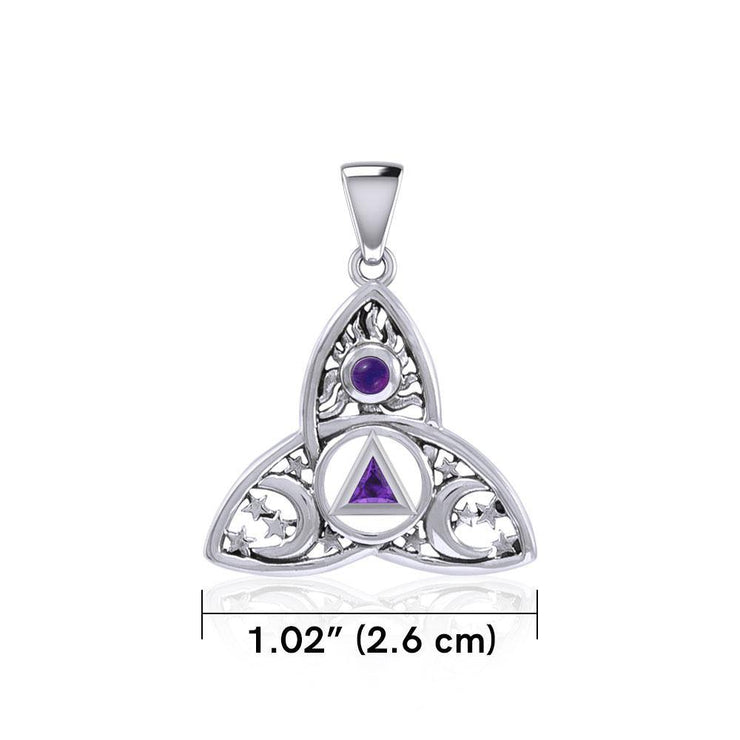 Celtic Trinity Recovery Pendant with Gemstone TPD5842