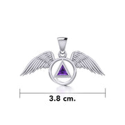 Angel Wings Recovery Pendant with Gemstone TPD5844