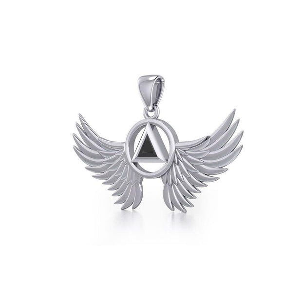 Angel Wings Recovery Pendant with Gemstone TPD5846