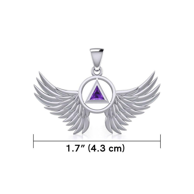 Angel Wings Recovery Pendant with Gemstone TPD5846