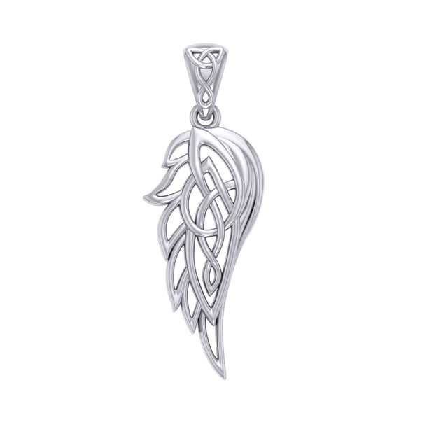 Guardian Angel Celtic Wing Silver Pendant TPD5912