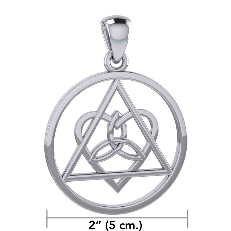 Large Celtic AA Symbol Sterling Silver Pendant Jewelry TPD6004