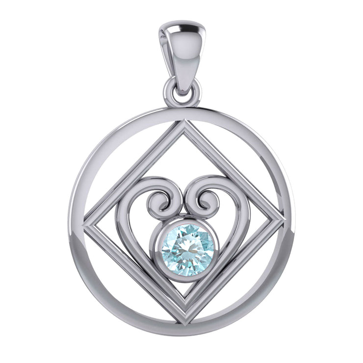 Large NA Recovery with Heart of Power Silver Pendant TPD6006