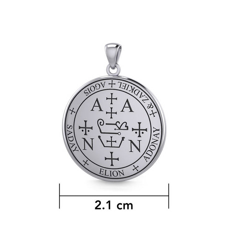 Sigil of the Archangel Zadkiel Small Sterling Silver Pendant TPD6016