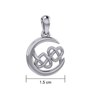 Celtic Double Heart On The Moon Pendant TPD6044