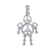 Peace and Love Doll Silver Pendant TPD6105