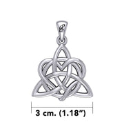 Elegance: Sterling Silver Enchanted Magic Celtic Triquetra Heart Pendant - TPD6195 by Peter Stone