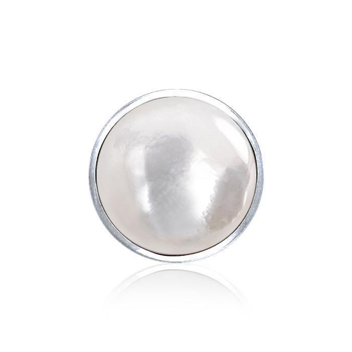 Circle Cabochon Silver Pendant TPD716