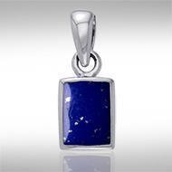 Rectangle Cabochon Silver Pendant TPD737