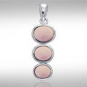 Tiered Cabochon Silver Pendant TPD738
