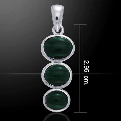 Tiered Cabochon Silver Pendant TPD738