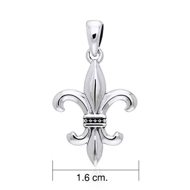 Fleur de Lis Silver Pendant TPD741 - Wholesale Jewelry