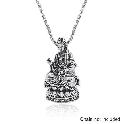 Guan Yin Goddess Silver Pendant TPD753 Pendant