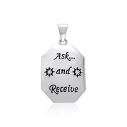 Empowering Words Ask and Receive Silver Pendant TPD780