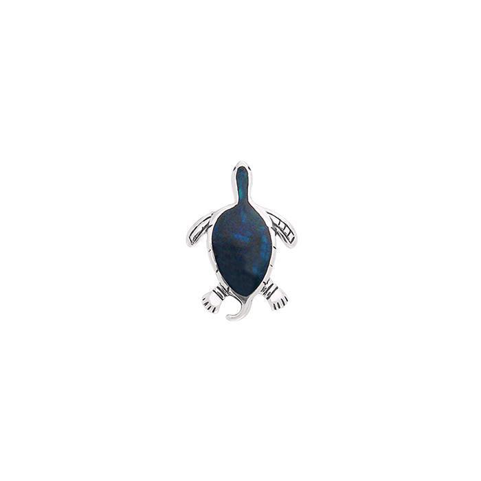 Inlaid Sea Turtle Silver Pendant TPD829