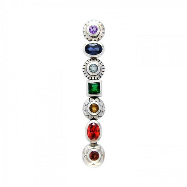 Heal through your life energy ~ Sterling Silver Chakra Pendant with Gemstones TPD858