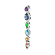 Silver Chakra with Gems Pendant TPD859
