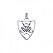 Face the real battle ~ Sterling Silver Viking Warrior Shield Pendant Jewelry TPD865