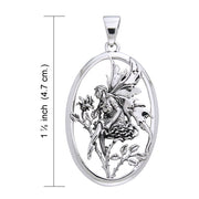 Amy Brown Rose Fairy ~ Sterling Silver Jewelry Pendant TPD871
